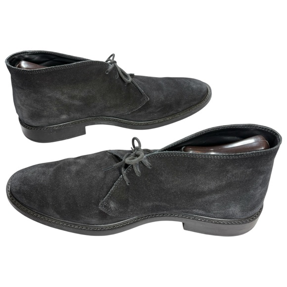 Tod’s Men’s Polacco Gomma Chukka Boots Size UK 11 US 10 Black Lace Up Ankle - Picture 2 of 14